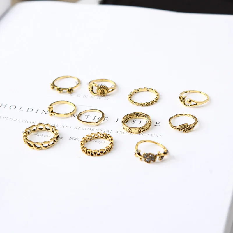 New 11pcs/Set Vintage Punk Antique Moon Leaf Flower Carved Midi Finger Rings For Women Bohemian Knuckle Ring Set Jewelry Anillos
New 11pcs/Set Vintage Punk Antique Moon Leaf Flower Carved Midi Finger Rings For Women Bohemian Knuckle Ring Set Jewelry Anillos