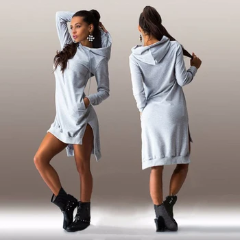 2019 Spring Winter Sweatshirt Women Irregular Loose Long Sleeve Hooded Sweatshirts Solid Dress Hoodies
2019 Spring Winter Sweatshirt Women Irregular Loose Long Sleeve Hooded Sweatshirts Solid Dress Hoodies