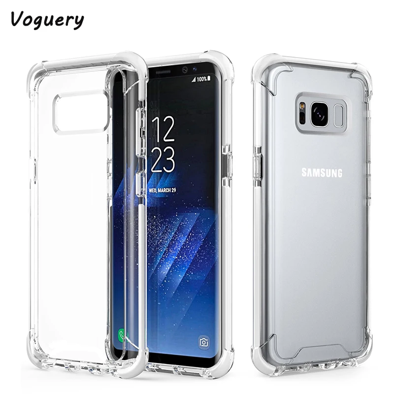 Voguery Raised Bezels Protective Cover for Samsung Galaxy s8 Crystal Clear TPE Edge Rigid PC Hard Back Case for Galaxy s8 Plus
Voguery Raised Bezels Protective Cover for Samsung Galaxy s8 Crystal Clear TPE Edge Rigid PC Hard Back Case for Galaxy s8 Plus
