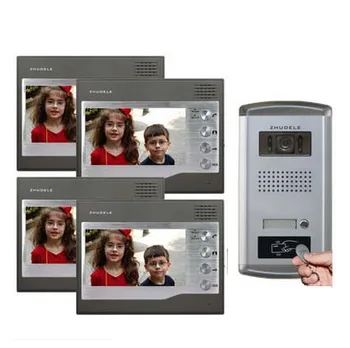 ZHUDELE Home Security Intercom System Interphone 4X7" Video Door Phone Monitor+IR HD IR Camera w/t ID Card Unlocking functio
ZHUDELE Home Security Intercom System Interphone 4X7" Video Door Phone Monitor+IR HD IR Camera w/t ID Card Unlocking functio