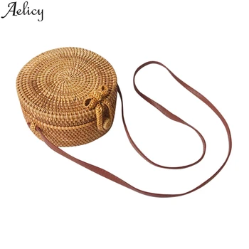 Aelicy Crossbody Bag Women Handwoven Straw Circle Retro Rattan Bag Ladies Shoulder Bag Solid Versatile Messenger Bag
Aelicy Crossbody Bag Women Handwoven Straw Circle Retro Rattan Bag Ladies Shoulder Bag Solid Versatile Messenger Bag