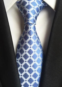 Lingyao NEW Coming 8cm Woven Tie Unique Blue Plaids Necktie for Handsome Men (Made of 2400 Stitches Shinny Thread)
Lingyao NEW Coming 8cm Woven Tie Unique Blue Plaids Necktie for Handsome Men (Made of 2400 Stitches Shinny Thread)