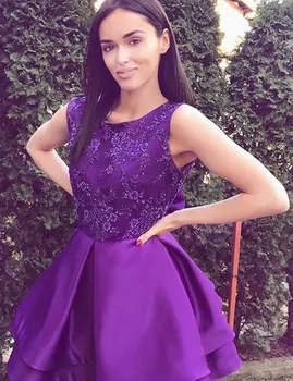 Purple Homecoming Dresses A-line Ruffles Tank Above,Mini Illusion Backless Elegant Cocktail Dresses
Purple Homecoming Dresses A-line Ruffles Tank Above,Mini Illusion Backless Elegant Cocktail Dresses