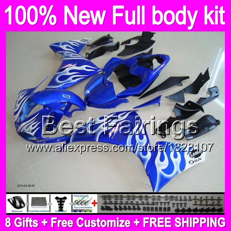 White flames Fairing +decal For YAMAHA YZFR1 12-14 YZF R1 12 13 14 10B31 YZF-R1 YZF 1000 YZF1000 2012 2013 2014 Body Blue whit
White flames Fairing +decal For YAMAHA YZFR1 12-14 YZF R1 12 13 14 10B31 YZF-R1 YZF 1000 YZF1000 2012 2013 2014 Body Blue whit