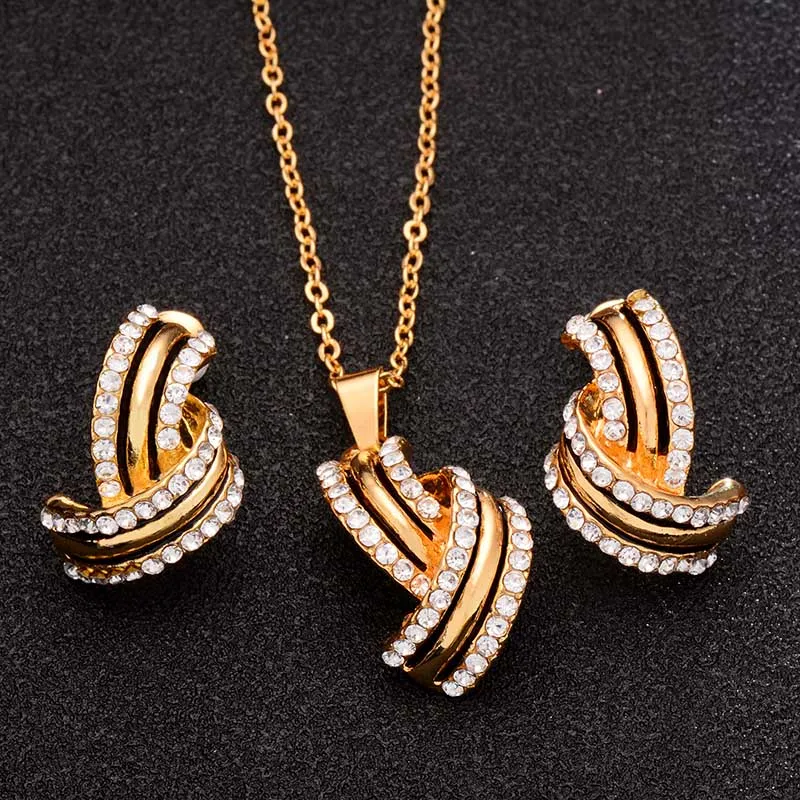 Wedding Jewelry Set Temperament Crystal Rhinestone Flowers Hollow Jewelry Set Gold Jewellery Sets for Women Bridal Best Gifts
Wedding Jewelry Set Temperament Crystal Rhinestone Flowers Hollow Jewelry Set Gold Jewellery Sets for Women Bridal Best Gifts