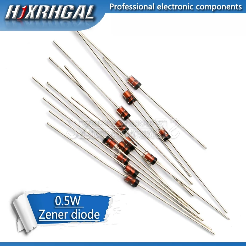 100pcs 0.5W Zener diode 500MW DO-35 1/2W BZX55C 11V 12V 13V 15V 16V 18V 20V 22V 24V 27V 30V 33V 36V 39V 43V 47V
100pcs 0.5W Zener diode 500MW DO-35 1/2W BZX55C 11V 12V 13V 15V 16V 18V 20V 22V 24V 27V 30V 33V 36V 39V 43V 47V