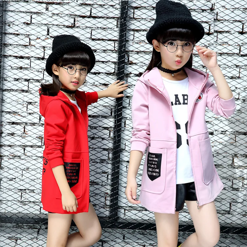 Hot 2018 Spring and Autumn New Girl Fashion, Simple Cartoon Design, Long Windbreaker, 5-12 Year Old Children's Coat.
Hot 2018 Spring and Autumn New Girl Fashion, Simple Cartoon Design, Long Windbreaker, 5-12 Year Old Children's Coat.