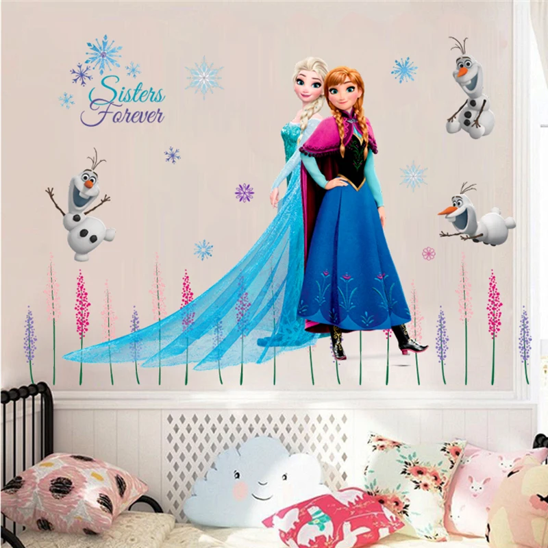 Cute Olaf Elsa Queen Anna Princess Anime Wall Stickers Kids Room Baseboard Home Decoration Cartoon Mural Art Frozen Movie Poster
Cute Olaf Elsa Queen Anna Princess Anime Wall Stickers Kids Room Baseboard Home Decoration Cartoon Mural Art Frozen Movie Poster