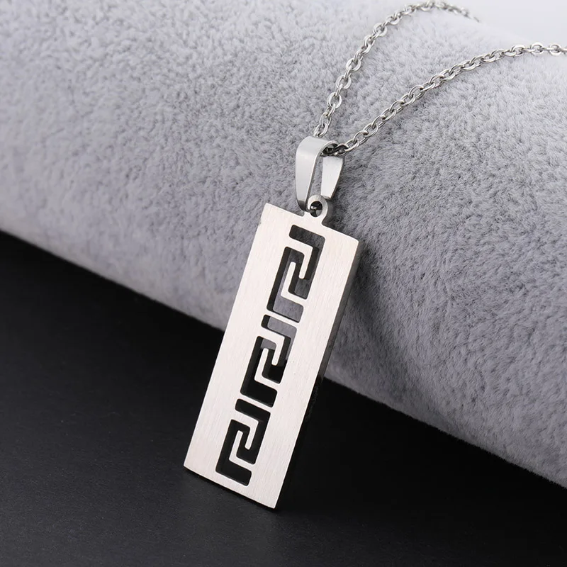 New hollow retro pattern rectangular silver stainless steel pendant necklace men and women fashion jewelry wholesale ST592
New hollow retro pattern rectangular silver stainless steel pendant necklace men and women fashion jewelry wholesale ST592