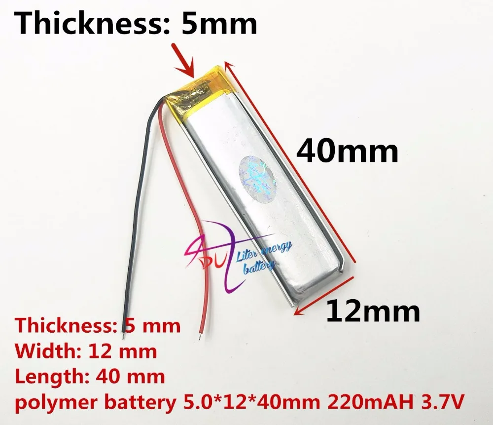 (free shipping) 3.7V lithium polymer battery 501240 220mAh point reading pen Bluetooth wholesale
(free shipping) 3.7V lithium polymer battery 501240 220mAh point reading pen Bluetooth wholesale