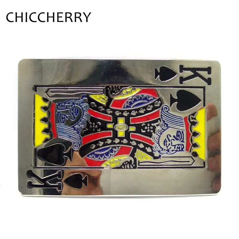 Cool Playing Cards Spade K Royal Flush Poker Card Metal Belt Buckle for Mens Belts DIY Male Accessories Kemer Tokasi Riem Gespen
Cool Playing Cards Spade K Royal Flush Poker Card Metal Belt Buckle for Mens Belts DIY Male Accessories Kemer Tokasi Riem Gespen