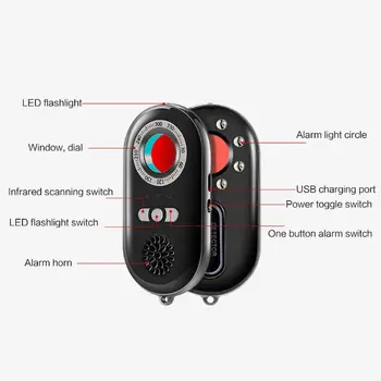 Multifunctional Infrared Detector Anti-Spy Hidden Camera Detector Infrared Anti-lost Anti-theft Alarm System Sensing Device
Multifunctional Infrared Detector Anti-Spy Hidden Camera Detector Infrared Anti-lost Anti-theft Alarm System Sensing Device