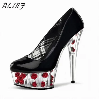 Summer Nightclub Woman Sexy European 2018 New Fashion 15 Cm High Heel Rose Crystal Fine with Patent Leather Shoes
Summer Nightclub Woman Sexy European 2018 New Fashion 15 Cm High Heel Rose Crystal Fine with Patent Leather Shoes