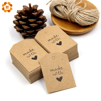 50PCS Paper Tags with Rope Handmade with Love Paper Card Tags Labels DIY Crafts Hang Tag Gift Wrapping Supplies Wedding Favors
50PCS Paper Tags with Rope Handmade with Love Paper Card Tags Labels DIY Crafts Hang Tag Gift Wrapping Supplies Wedding Favors