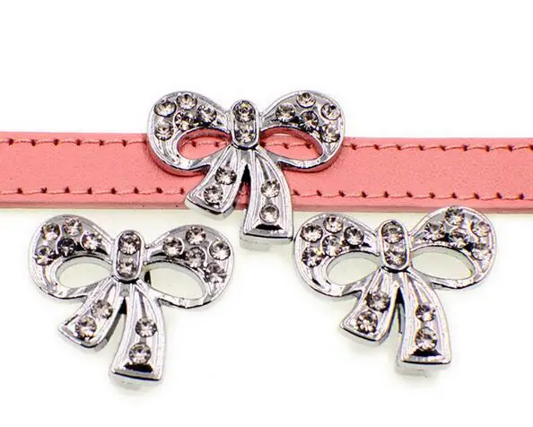 (20, 50)PCS/lot 10MM Rhinestones Bow Tie Slide Charm Fit For 10mm DIY Leather Wristband Keychains
(20, 50)PCS/lot 10MM Rhinestones Bow Tie Slide Charm Fit For 10mm DIY Leather Wristband Keychains