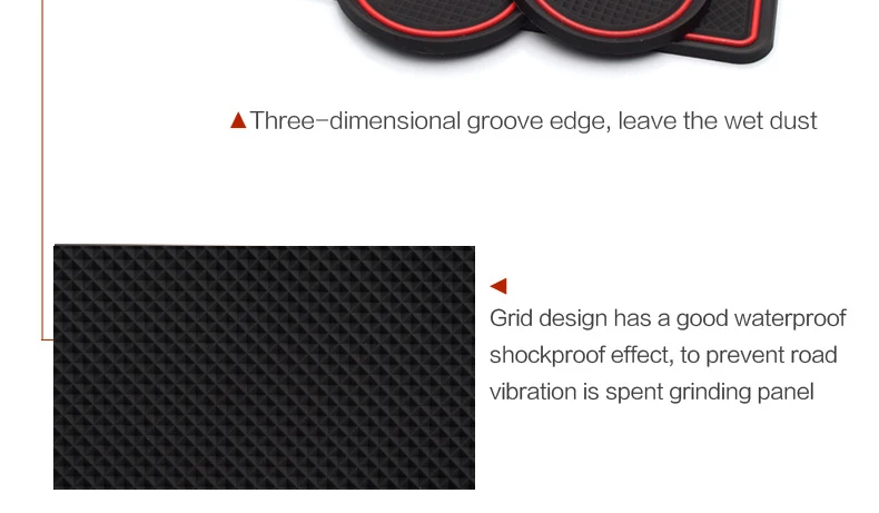For Lada Kalina GRANTA Accessories,3D Rubber Car Mat Car Anti Slip Mat, Non-slip Mats Interior Door Pad/Cup Mat