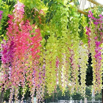 1Pcs Artificial Wisteria Silk Flower head 110cm Vine DIY crafts Simulation art flower Fake leaves Wedding Home Decoration
1Pcs Artificial Wisteria Silk Flower head 110cm Vine DIY crafts Simulation art flower Fake leaves Wedding Home Decoration