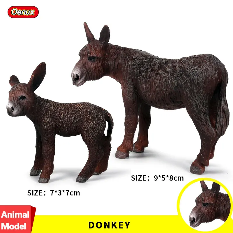 Oenux Wild Animals Simulation Animal Donkey Figurine Horse Donkeys Action Figure PVC High Quality Educational Model Toys Gift
Oenux Wild Animals Simulation Animal Donkey Figurine Horse Donkeys Action Figure PVC High Quality Educational Model Toys Gift