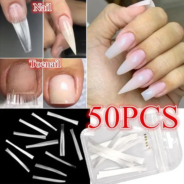 50 Pcs/set Nail Extension Fiber Acrylic Tips Set Fiberglass Building Extension Manicure Tool Glass Nails Art Gel for Woman
50 Pcs/set Nail Extension Fiber Acrylic Tips Set Fiberglass Building Extension Manicure Tool Glass Nails Art Gel for Woman