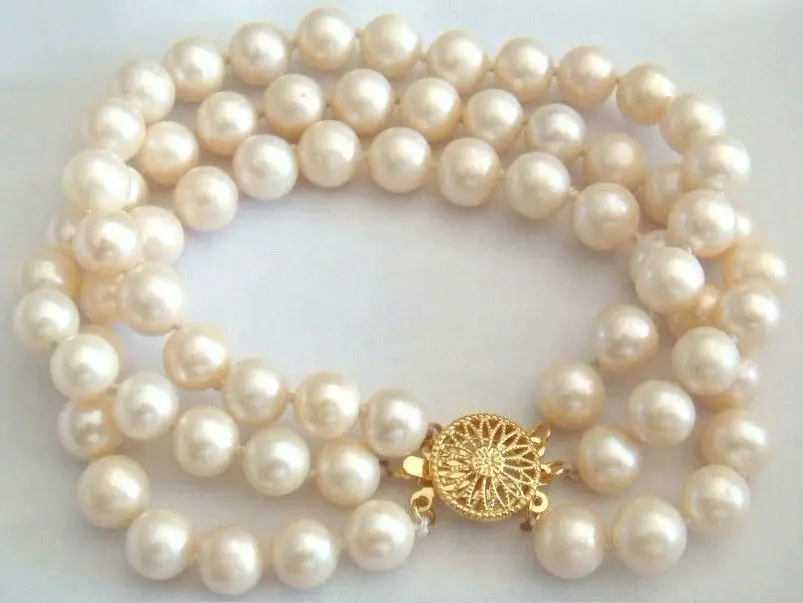 Wholesale price 16new ^^^^Beautiful 3 ROW 9-10MM NATURAL SOUTH SEA GENUINE WHITE PEARL BRACELETS 7.5'' 
Wholesale price 16new ^^^^Beautiful 3 ROW 9-10MM NATURAL SOUTH SEA GENUINE WHITE PEARL BRACELETS 7.5''