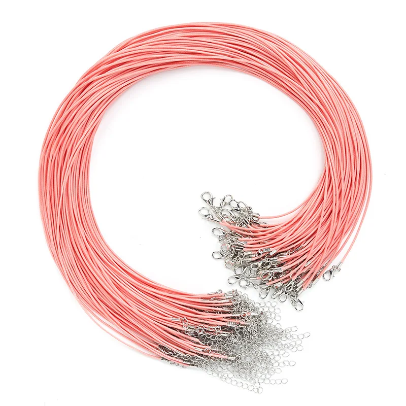 LanLi 50pcs/100pcs 1.5/2.0mm polyester silk Wax Line Necklace Pendant Charms Cord Beads String Lobster Clasp Strap
LanLi 50pcs/100pcs 1.5/2.0mm polyester silk Wax Line Necklace Pendant Charms Cord Beads String Lobster Clasp Strap