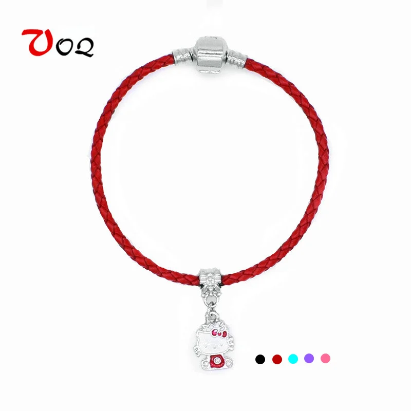 VOQ Fashion Hello Kitty Charm Bracelets for Women Handmade Red String Leather Bracelet Jewelry pulsera roja niña
VOQ Fashion Hello Kitty Charm Bracelets for Women Handmade Red String Leather Bracelet Jewelry pulsera roja niña