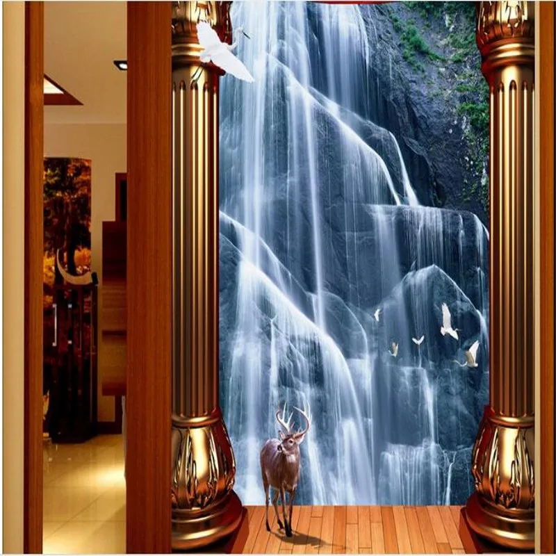

wellyu Customized large - scale murals small water three - dimensional artistic conception of the background wall wallpaper