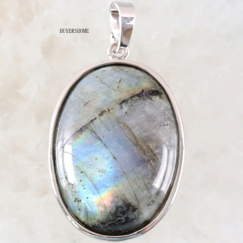 1Pcs Oval 35x25MM Natural Stone Beads Gray Labradorite Pendant Fit Necklace For Girls Women Jewelry Gift K675
1Pcs Oval 35x25MM Natural Stone Beads Gray Labradorite Pendant Fit Necklace For Girls Women Jewelry Gift K675