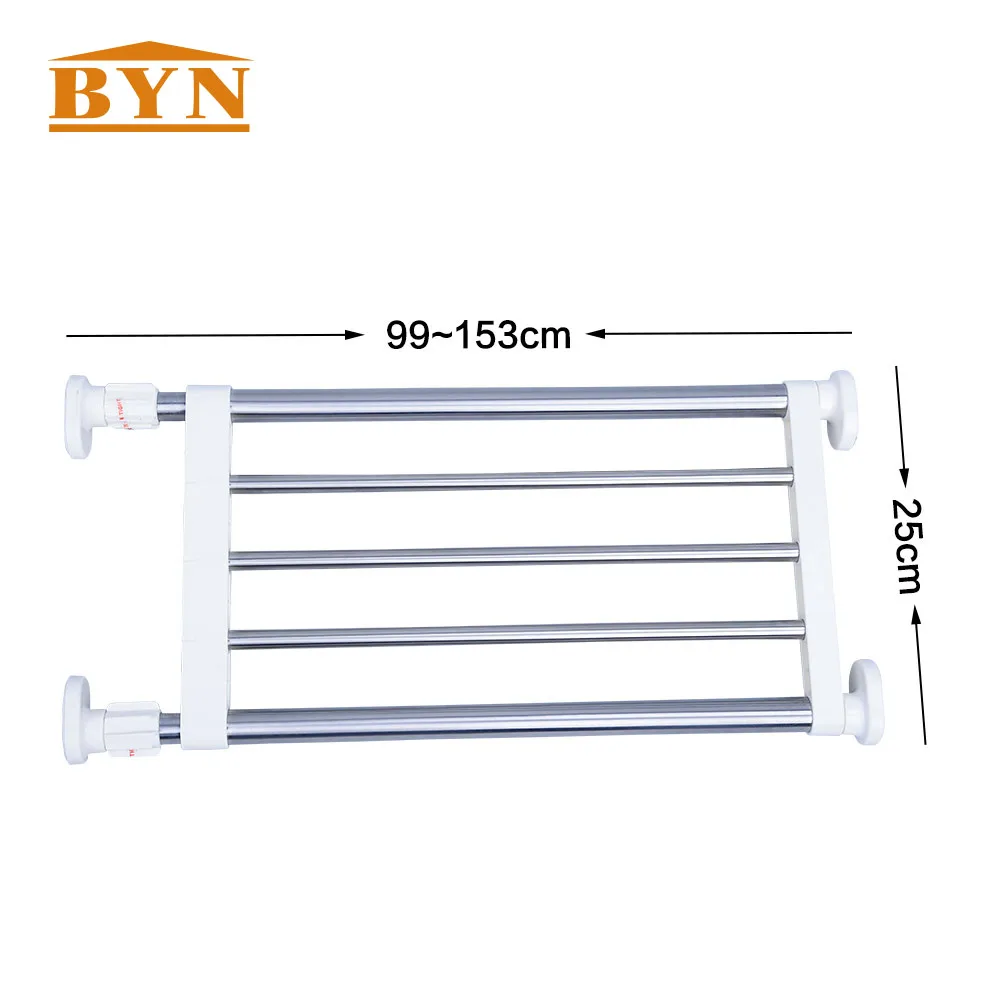 BYN 2 Poles Expandable Storage Rack Organizer 99-153cm for Bathroom Wardrobe Kitchen Space Saver DQ0778-16
BYN 2 Poles Expandable Storage Rack Organizer 99-153cm for Bathroom Wardrobe Kitchen Space Saver DQ0778-16