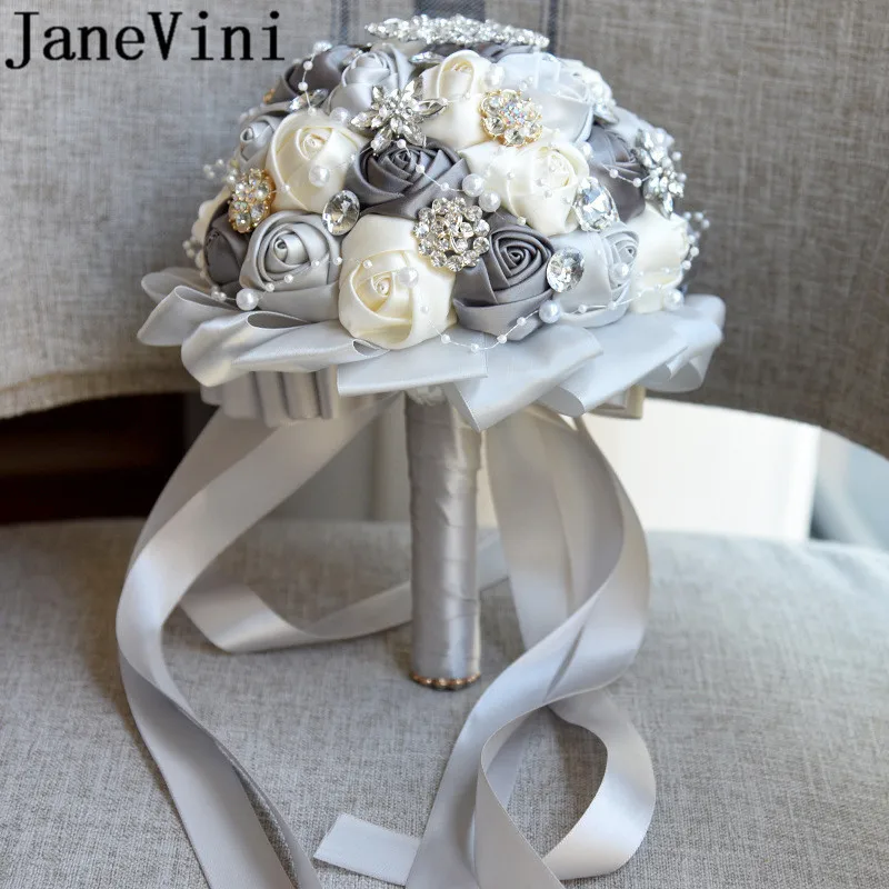 JaneVini Sparkly Crystal Bridal Brooch Wedding Bouquet Rhinestone Pearls Gray Burgundy Satin Beaded diamant voor boeket Flowers
JaneVini Sparkly Crystal Bridal Brooch Wedding Bouquet Rhinestone Pearls Gray Burgundy Satin Beaded diamant voor boeket Flowers