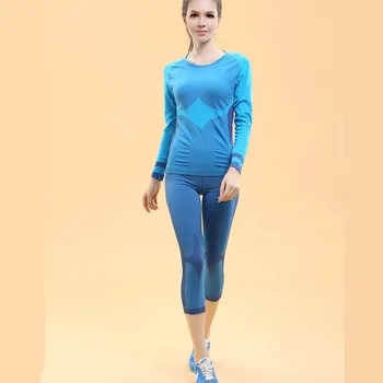 Spring 2019 Women striped High Elastic base layers thermal underwear set Ladies body shaper long johns compression Cparis + tops
Spring 2019 Women striped High Elastic base layers thermal underwear set Ladies body shaper long johns compression Cparis + tops