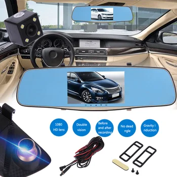 5" Large Screen Car Digital Video Recorder Rearview Rear View Mirror Dual Lens Dash Cam Dashcam Motor Camcorder Auto DVR Cam
5" Large Screen Car Digital Video Recorder Rearview Rear View Mirror Dual Lens Dash Cam Dashcam Motor Camcorder Auto DVR Cam