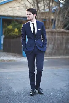 2015 Latest Custom Made One Button Groom Tuxedos Navy Blue Wedding Groomsman Suit( jacket+Pants+tie)
2015 Latest Custom Made One Button Groom Tuxedos Navy Blue Wedding Groomsman Suit( jacket+Pants+tie)