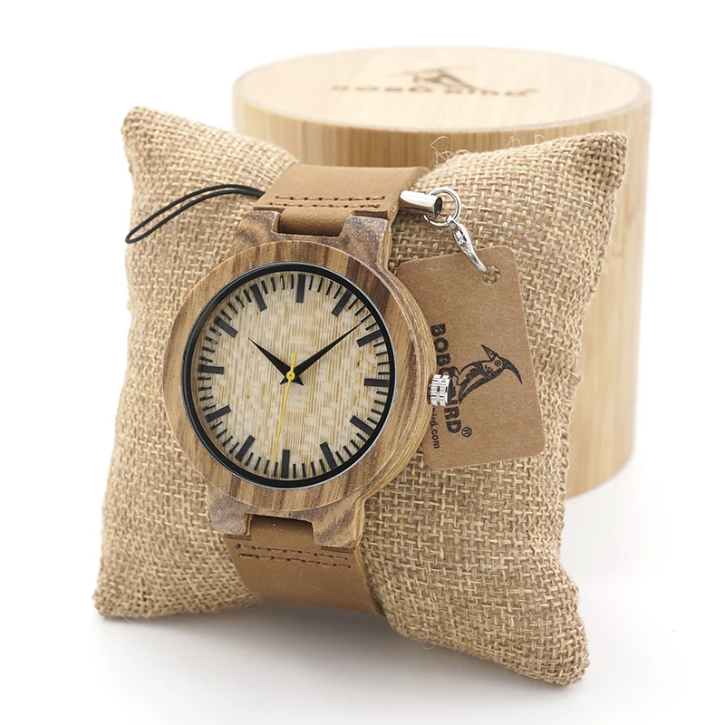 BOBO BIRD Mens Watches Bamboo Wooden Quartz Watches with Japan Movement with Real Leather Strap in Gift box for Women
BOBO BIRD Mens Watches Bamboo Wooden Quartz Watches with Japan Movement with Real Leather Strap in Gift box for Women