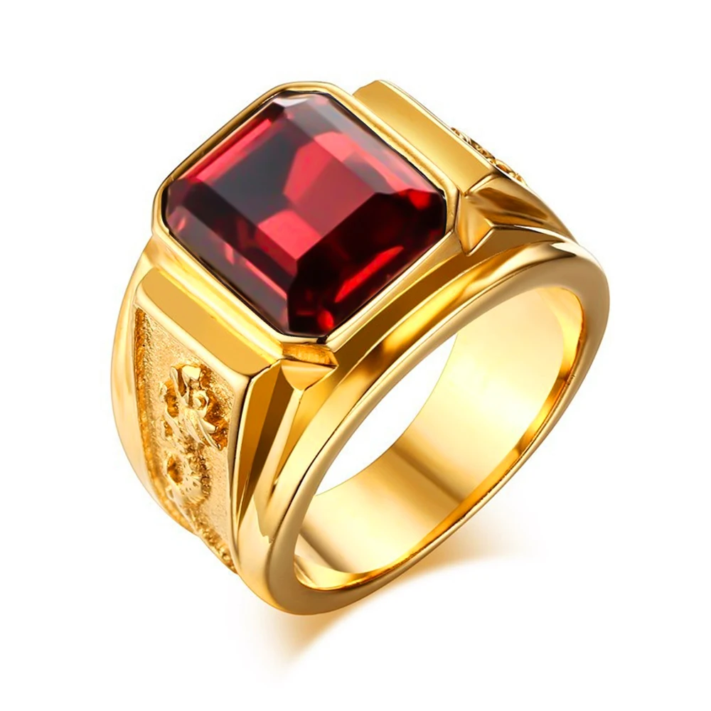 2019 New Trendy Ring Men Black/Red Stone Square Top Alloy Gold Multiple Colour Daily Male Jewelry Party Gift Size 6-13
2019 New Trendy Ring Men Black/Red Stone Square Top Alloy Gold Multiple Colour Daily Male Jewelry Party Gift Size 6-13