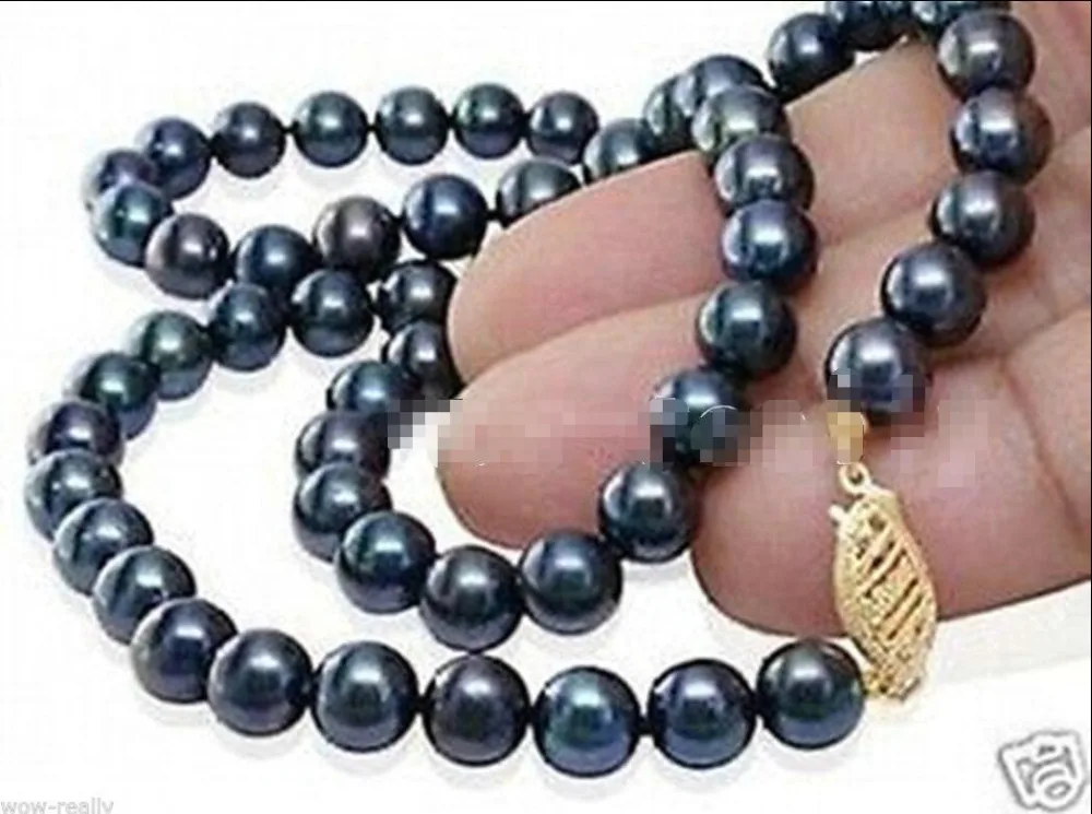Hot sale new Style >>>>> Fashion Woman's 7-8 MM black freshwater pearl necklace 17" Jewelry
Hot sale new Style >>>>> Fashion Woman's 7-8 MM black freshwater pearl necklace 17" Jewelry