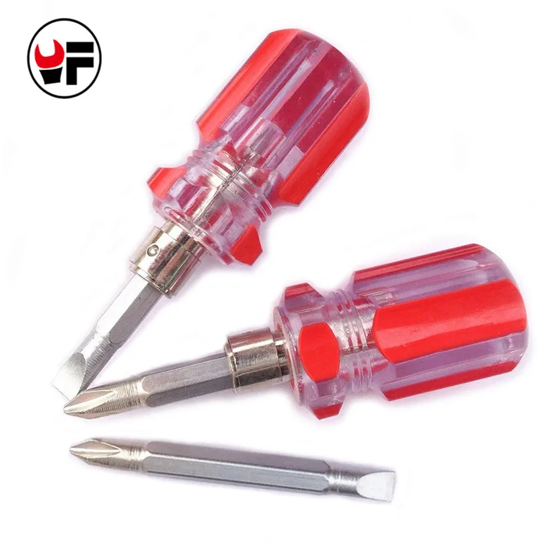 1 Pcs 8cm Mini Bidirectional Interchangeable Portable Head Screwdriver Phillips & Flat Tip Screwdriver Multifunction Tool DAJ014
1 Pcs 8cm Mini Bidirectional Interchangeable Portable Head Screwdriver Phillips & Flat Tip Screwdriver Multifunction Tool DAJ014