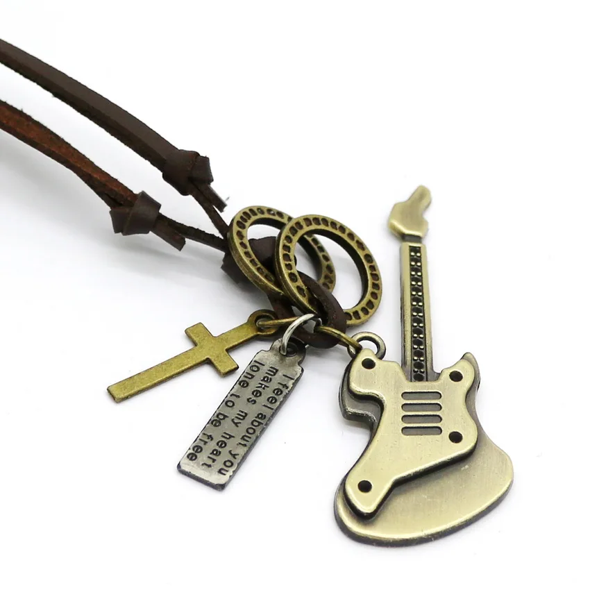 Fashion Jewelry Men's Anchor Necklace Punk Retro Adjustable Wings Pendant Necklace Casual Personality Guitar Leather Necklace
Fashion Jewelry Men's Anchor Necklace Punk Retro Adjustable Wings Pendant Necklace Casual Personality Guitar Leather Necklace