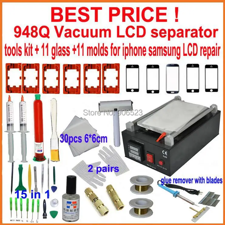 Full Set 7 inch Newest for iPhone 6 Metal Touch Glass Panel LCD screen separator for Mobile phone LCD Repair Split Machine
Full Set 7 inch Newest for iPhone 6 Metal Touch Glass Panel LCD screen separator for Mobile phone LCD Repair Split Machine