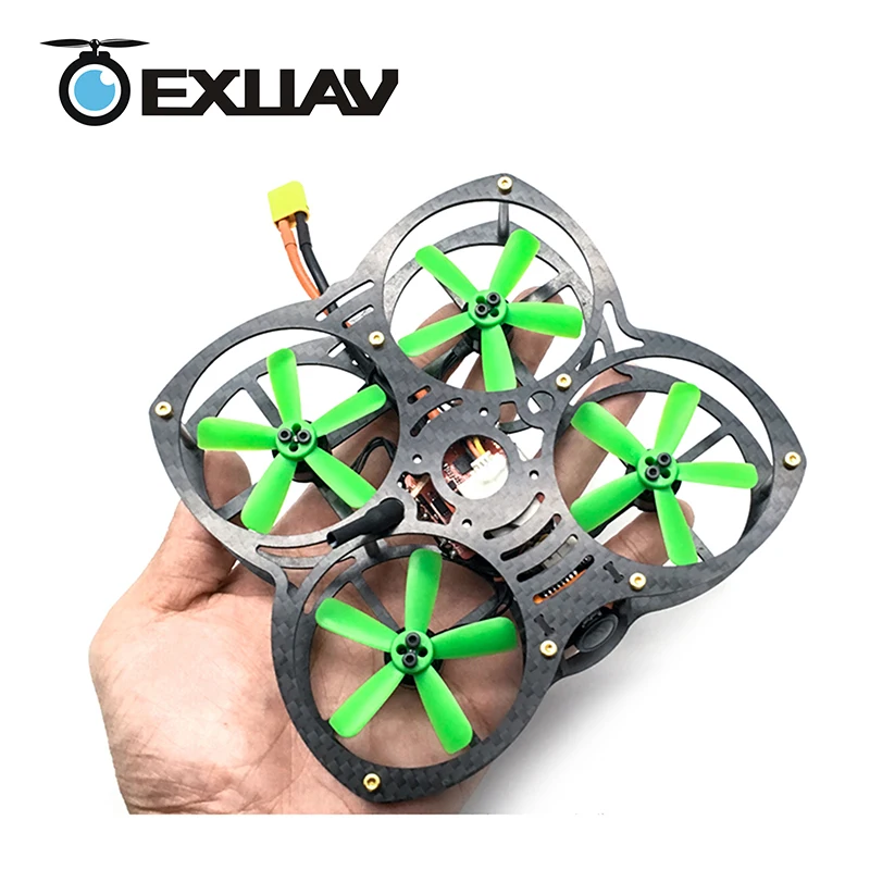 

EXUAV 90 Mini Butterfly FPV Racing Drone Packages 90MM Wheelbase 1.5mm Arm Carbon Fiber Frame Bionics H Structure RC DIY Toys