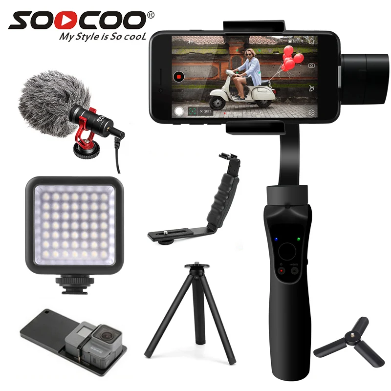 SOOCOO PS 3 3-Axis Handheld Gimbal Portable Stabilizer Camera Mount for Smartphone Iphone Action Camera
SOOCOO PS 3 3-Axis Handheld Gimbal Portable Stabilizer Camera Mount for Smartphone Iphone Action Camera