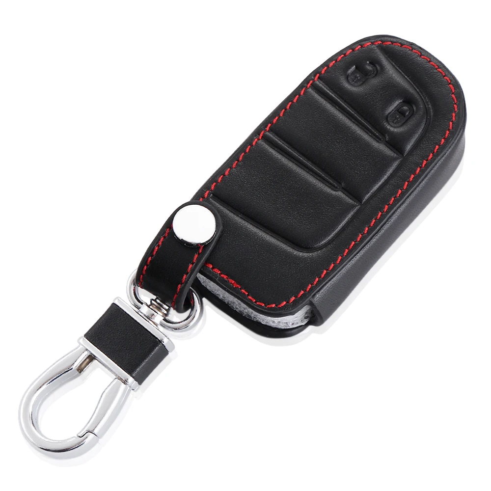 Car Styling. Leather Car Key Cover Key Case for Jeep Grand Cherokee Renegade Chrysler 300C Fiat Freemont Auto accessories
Car Styling. Leather Car Key Cover Key Case for Jeep Grand Cherokee Renegade Chrysler 300C Fiat Freemont Auto accessories