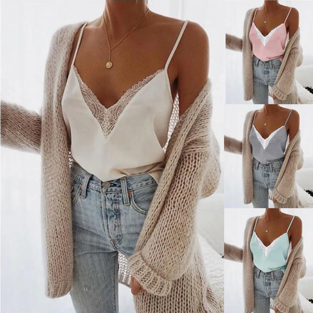 2019 Tank Tops Women Summer Explosion Slim Sexy Womens Lace Vest Off Shoulder Loose Camisole Casual V-Neck Tank Tops top mujer
2019 Tank Tops Women Summer Explosion Slim Sexy Womens Lace Vest Off Shoulder Loose Camisole Casual V-Neck Tank Tops top mujer