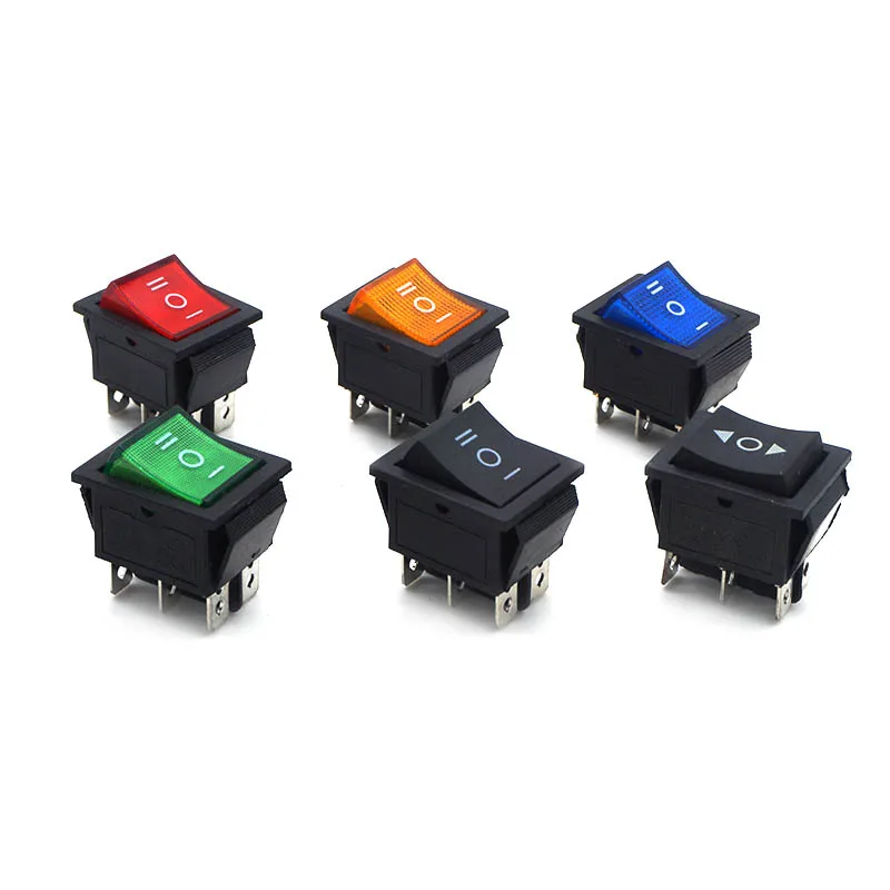10Pcs Rocker Switch Power Switch 3 Position 6 Pins With Light 16A 250VAC/ 20A 125VAC KCD4
10Pcs Rocker Switch Power Switch 3 Position 6 Pins With Light 16A 250VAC/ 20A 125VAC KCD4