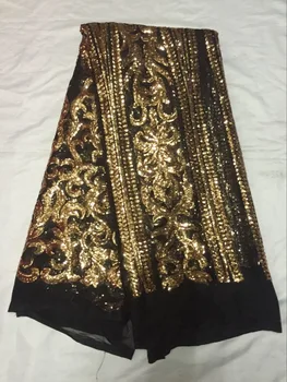 New fashion Gold african net lace fabric with sequins hight quality french lace fabric for wedding dress
New fashion Gold african net lace fabric with sequins hight quality french lace fabric for wedding dress
