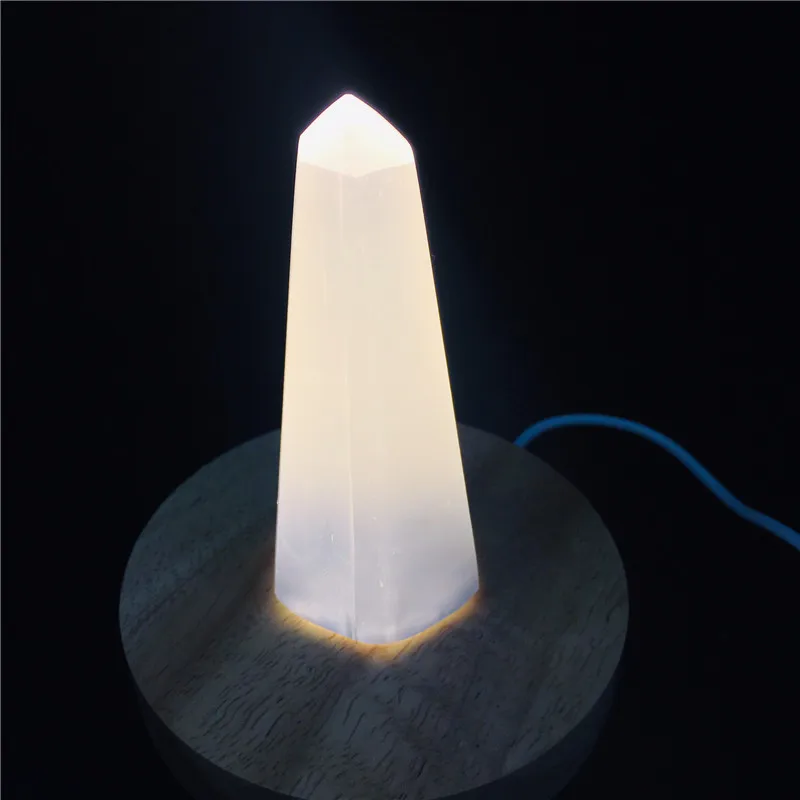 11cm natural selenite tower gemstone healing energy meditation tower Crystal lamp Family adornment gem attribute Drop shipping
11cm natural selenite tower gemstone healing energy meditation tower Crystal lamp Family adornment gem attribute Drop shipping