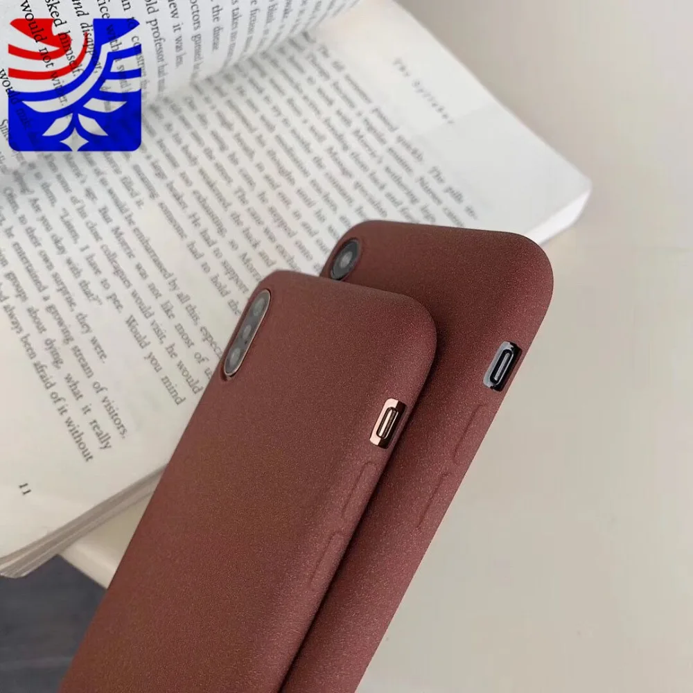 PEIPENG Simple scrub Silica gel soft shell For iPhone 7 7Plus 6 6S 6Plus 8 8Plus X XR XS Max TPU Anti-fall lovely Phone Case08