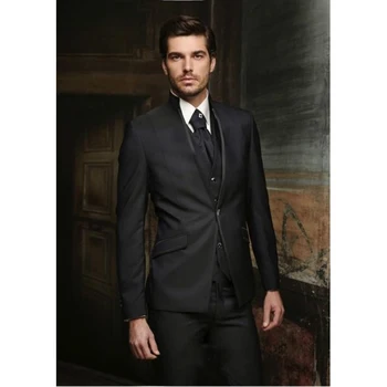 Custom Made 2017 Groom Tuxedo Black Mandarin Lapel Wedding Dinner Suits Best for men Bridegroom mens suit (Jacket+Pants+Vest)
Custom Made 2017 Groom Tuxedo Black Mandarin Lapel Wedding Dinner Suits Best for men Bridegroom mens suit (Jacket+Pants+Vest)