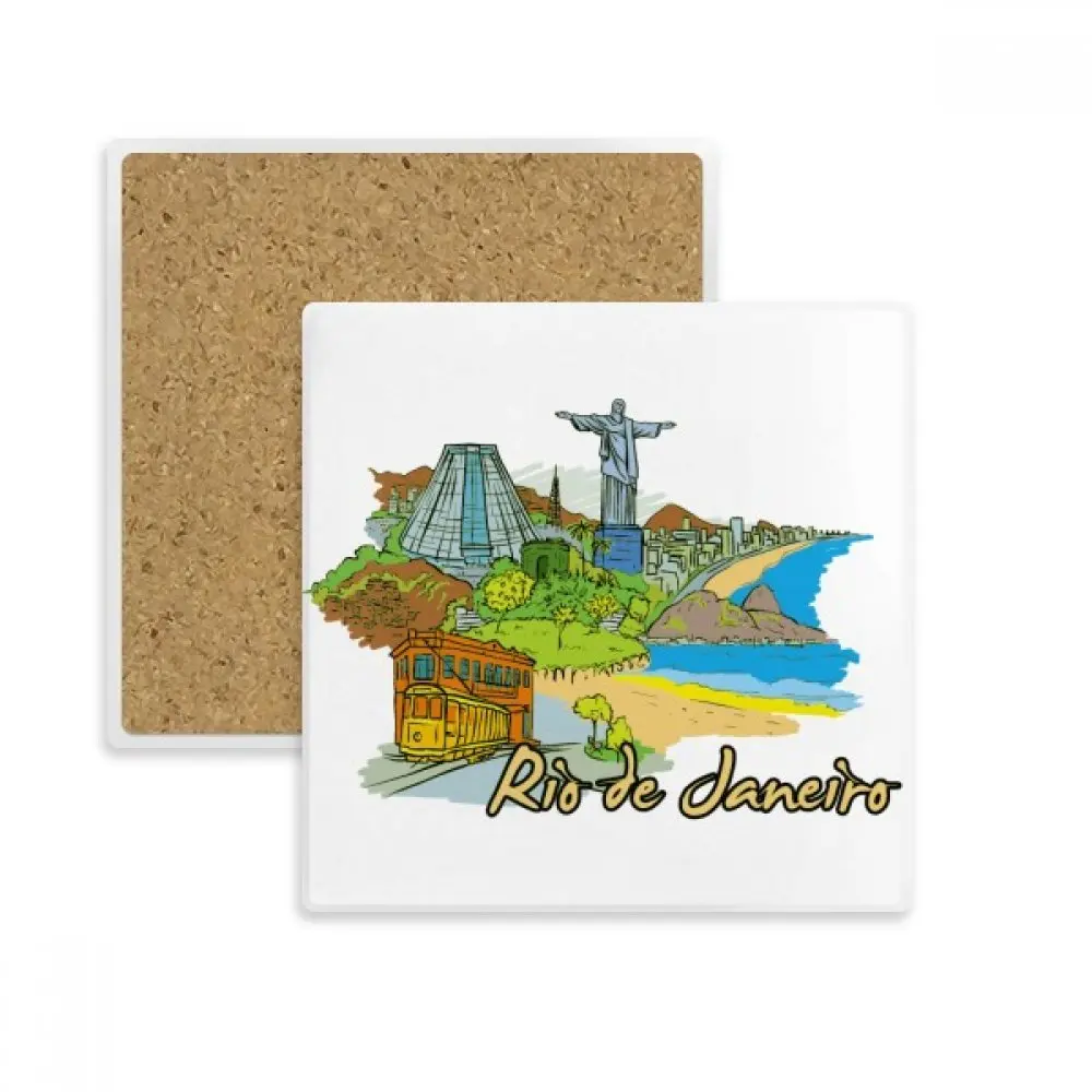 Hand-painted Brazil Rio De Janeiro Square Coaster Cup Mug Holder Absorbent Stone for Drinks 2pcs Gift
Hand-painted Brazil Rio De Janeiro Square Coaster Cup Mug Holder Absorbent Stone for Drinks 2pcs Gift