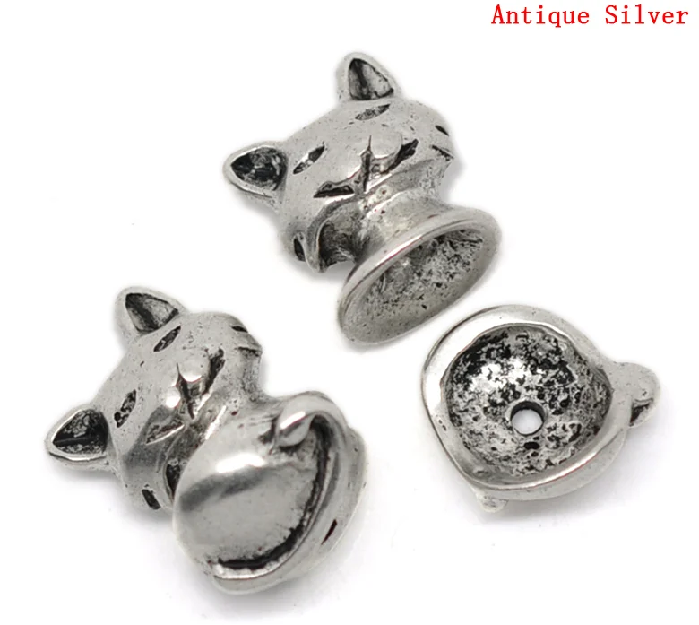 Doreen Box Lovely Bead Caps Cat Antique Silver(Fits 10mm-12mm Beads) 13x16mm 13x14mm,5 Sets (B22713)
Doreen Box Lovely Bead Caps Cat Antique Silver(Fits 10mm-12mm Beads) 13x16mm 13x14mm,5 Sets (B22713)
